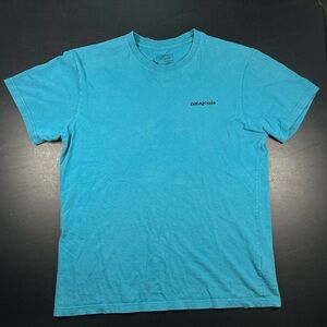 PATAGONIA Adult T-Shirt Blue Worn Wear Back Mountain Graphic Gorpcore Outdoor  S